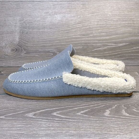 NWT Rothy’s “The Scuff” Arctic Blue Wool Blend Womens Sz 13 Slip On Mule Slipper - Picture 3 of 14